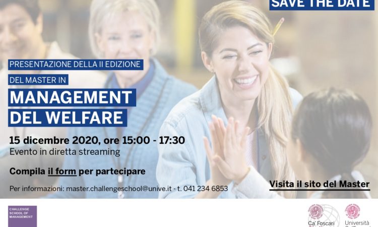 Presentazione del Master in Management del Welfare – MAWE.